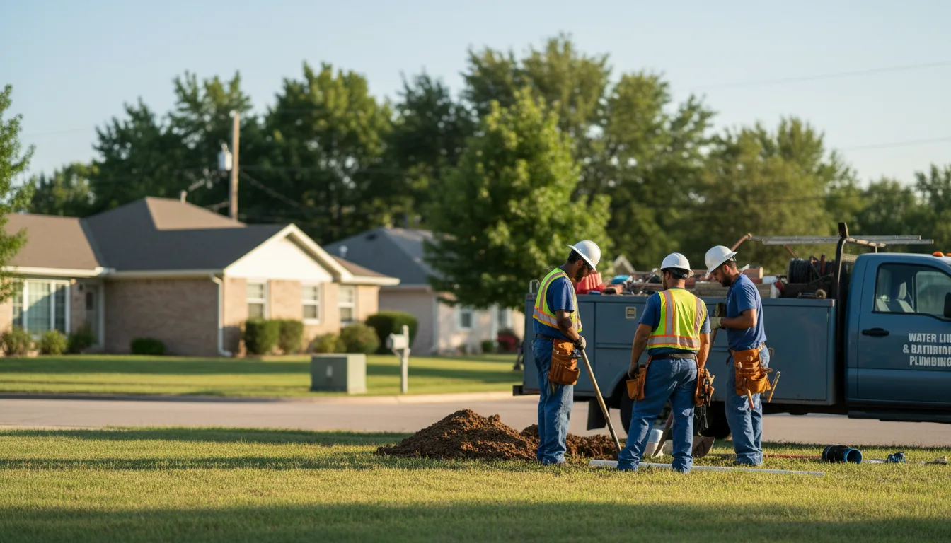 Residential water line and bathroom plumbing service in Hall Summit, LA